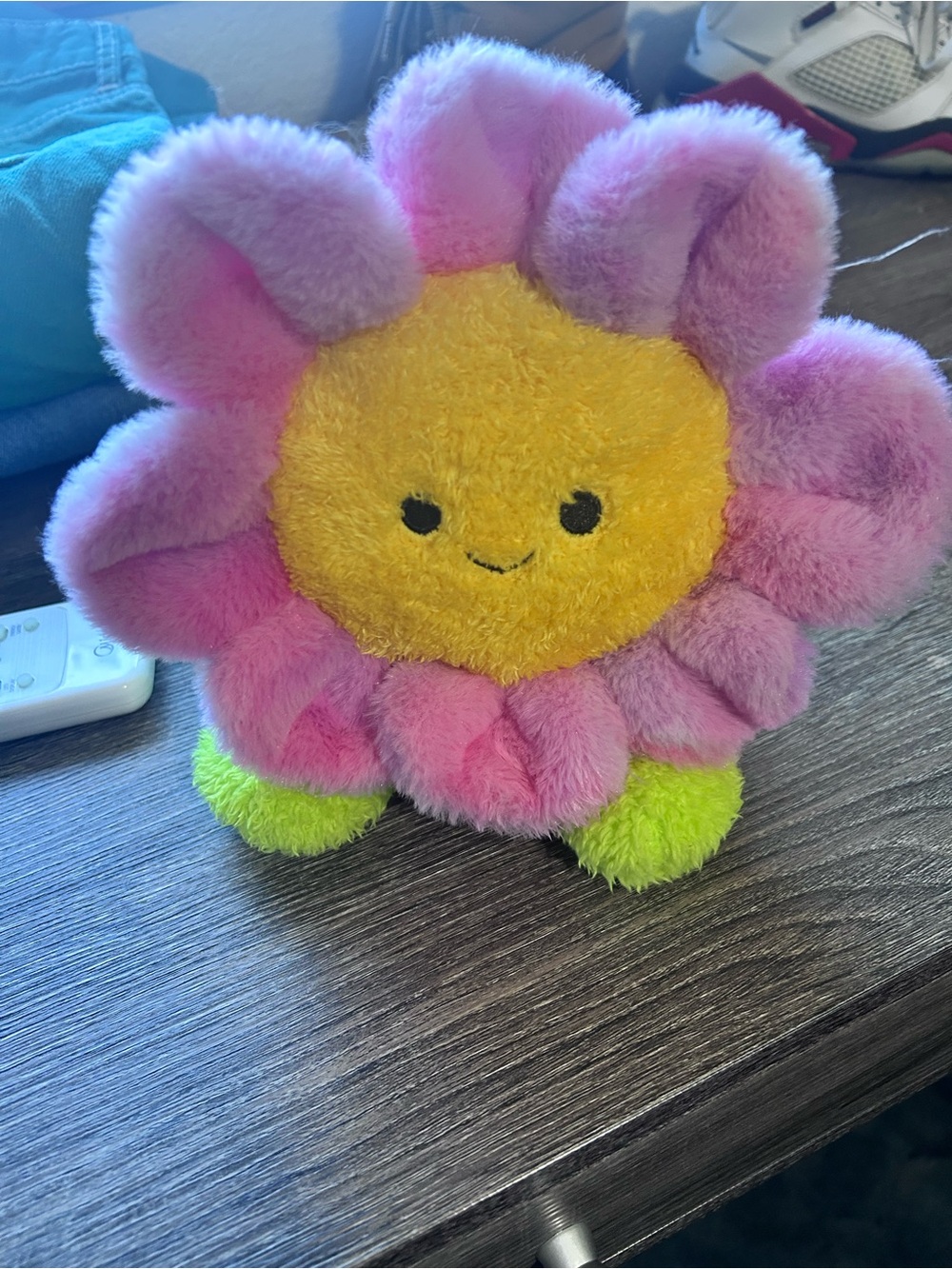 Plush Pink & Yellow Flower Stuffed Toy for Kids